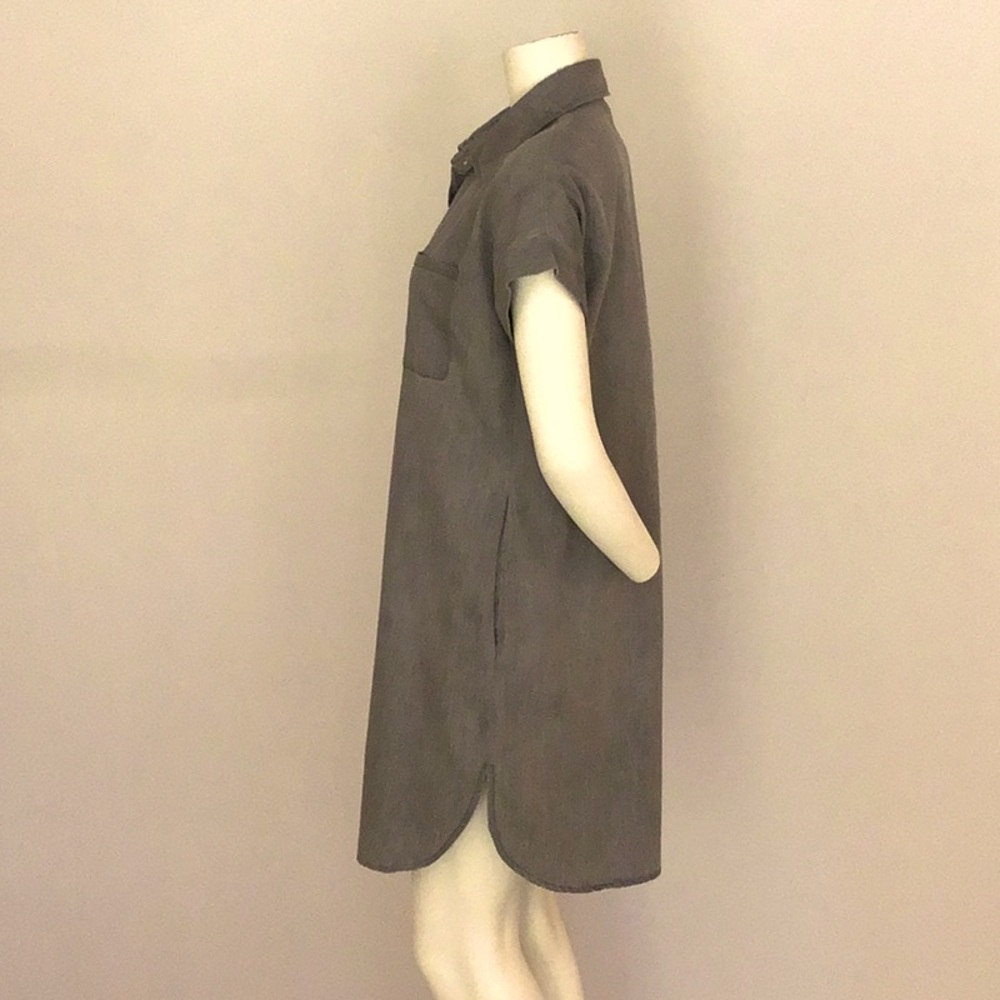 Taupe Cotton Short-sleeved Tunic/Dress - Picture 13 of 15